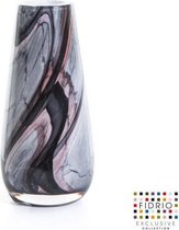 Design vaas Gloriosa - Fidrio ONYX FLAME - glas, mondgeblazen bloemenvaas - hoogte 15 cm