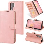 Voor Huawei P30 Pro Fantasy Klassiek Huid-aanvoelend Kalfsleer Textuur Magnetische gesp Horizontale Flip PU lederen tas met houder & kaartsleuf & portemonnee (Rose goud)