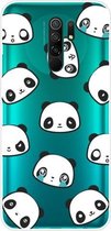 Voor Xiaomi Redmi 9 gekleurd tekeningpatroon zeer transparant TPU beschermhoes (Emoji Bear)