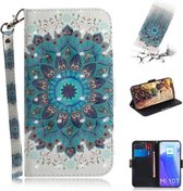 Voor Xiaomi Mi 10T Pro 5G 3D Gekleurde Tekening Horizontale Flip Leren Case met Houder & Kaartsleuven & Portemonnee & Lanyard (Pauwkrans)