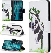 Voor Xiaomi Redmi Note 8 Pro Gekleurde Tekening Horizontale Flip Leren Case met Houder & Kaartsleuven & Portemonnee (Panda)