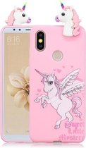 Voor Xiaomi Redmi 6 Pro schokbestendige cartoon TPU beschermhoes (eenhoorn)