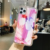 IMD aquarel weergavepatroon schokbestendig TPU beschermhoes voor iPhone 11 (D7)