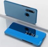Voor Huawei P Smart 2020 vergulde spiegel horizontale flip lederen tas met houder (blauw)