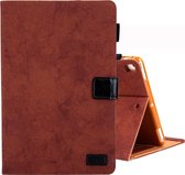 Voor iPad 10,2 inch Zakelijke Stijl Horizontale Flip Leren Case, met Houder & Kaartsleuf & Fotolijst & Slaap / Wekfunctie (Bruin)