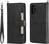 Voor Galaxy Note 10+ multifunctionele afneembare magnetische horizontale flip lederen tas met kaartsleuven & houder & portemonnee en fotolijst (zwart)