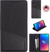 Voor LG W30 MUXMA MX109 Horizontale flip lederen tas met houder & kaartsleuf & portemonnee-functie (zwart)