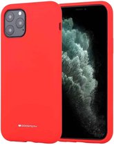 Voor iPhone 11 Pro Max GOOSPERY SILICONE Effen kleur Zacht vloeibaar siliconen Schokbestendig Soft TPU-hoesje (rood)