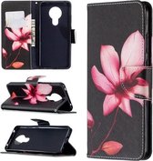 Voor Nokia 5.3 Gekleurde tekening patroon Horizontale flip lederen tas met houder & kaartsleuven & portemonnee (Lotus)