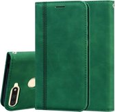 Voor Huawei Honor 7A Frosted Business Magnetische Horizontale Flip PU Leather Case met houder & kaartsleuf & lanyard (groen)