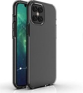 Voor iPhone 12 Pro Max TPU tweekleurige schokbestendige beschermhoes (zwart)