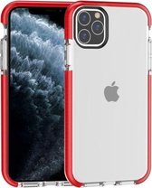 Voor iPhone 11 Pro zeer transparante zachte TPU-hoes (rood)