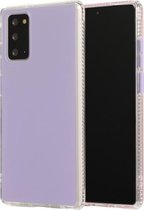 Voor Samsung Galaxy Note 20 TPU + acryl anti-val spiegel telefoon beschermhoes (lichtpaars)