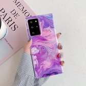 Voor Samsung Galaxy Note 20 Ultra Laser Marble Pattern TPU beschermhoes (Purple Marble)