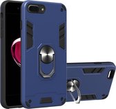 Voor iPhone 8 Plus / 7 Plus 2 in 1 Armor Series PC + TPU beschermhoes met ringhouder (koningsblauw)