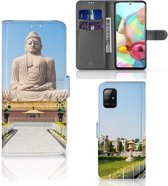 Smartphone Hoesje Geschikt voor Samsung Galaxy A71 Bookcase Boeddha