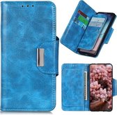 Voor Xiaomi Redmi K40 / K40 Pro Crazy Horse Texture Horizontale Flip lederen tas met houder & 6-kaartsleuven & portemonnee (blauw)