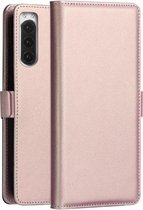 DZGOGO MILO-serie PC + PU horizontale lederen flip-hoes met houder & kaartsleuf & portemonnee voor Sony Xperia 2 (rose goud)
