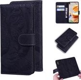 Voor LG K41S / K51S Tiger Embossing Pattern Horizontale Flip lederen tas met houder & kaartsleuven & portemonnee (zwart)