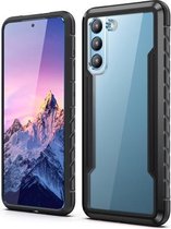 Voor Samsung Galaxy S21 Ultra 5G iPAKY Thunder-serie aluminium frame + TPU-bumper + doorzichtige schokbestendige pc-behuizing (zwart)