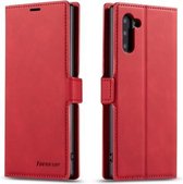Voor Galaxy Note10 Forwenw Dream Series Oil Edge Sterk magnetisme Horizontale flip lederen tas met houder & kaartsleuven & portemonnee & fotolijst (rood)