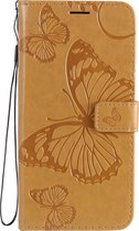 Oppo Reno 4 Pro 5G Hoesje - Mobigear - Butterfly Serie - Kunstlederen Bookcase - Bruin - Hoesje Geschikt Voor Oppo Reno 4 Pro 5G