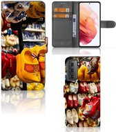 Magnet Case Geschikt voor Samsung Galaxy S21 Telefoonhoesje Klompen