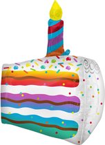 Amscan Folieballon Ultrashape Cake Slice 43 Cm Wit