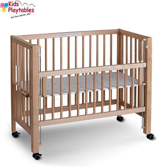 TiSsi® Ledikant Bedkant blanke lak | Co sleeper | Baby bed | Peuterbed | Kinderbed | Wieg | Bijzetbed | Kinderkamer | Kinderopvang