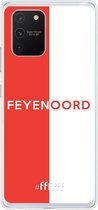 6F hoesje - geschikt voor Samsung Galaxy S10 Lite -  Transparant TPU Case - Feyenoord - met opdruk #ffffff