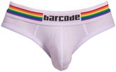 Barcode Berlin Pride Brief White - MAAT L - Heren Ondergoed - Slip voor Man - Mannen Slip