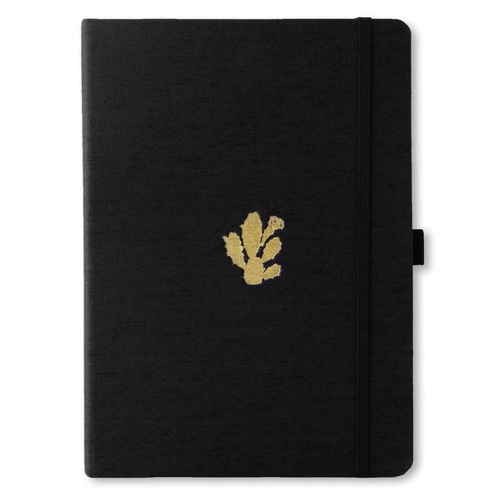 Dingbats* Pro B5 Notitieboek – Black Cactus Stippen – Bullet Journal met 160gsm Inktvrij Papier – Schetsboek met Harde Kaft, Binnenvak, Elastische Sluiting en Bladwijzer
