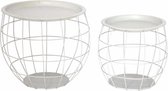 Sortio Home - Bijzettafel Miro - wit - Metaal