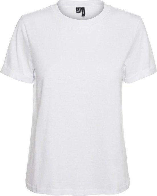 Vero Moda T-shirt Vmpaula S/s T-shirt Ga Noos 10243889 White Dames Maat - S