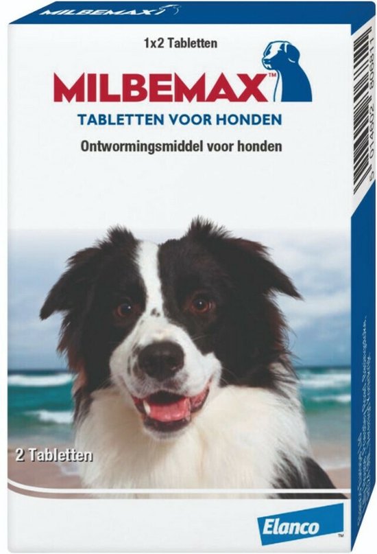 Foto: Milbemax ontworming tabletten hond 5 75 kg 2 tabletten