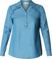 IVY BEAU Tooske Blouse - Denim Blue - maat 40