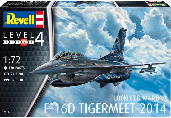 1:72 Revell 03844 Lockheed Martin F-16D Tigermeet 2014 Plastic Modelbouwpakket