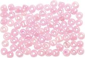 Rocailles. roze. d: 4 mm. afm 6/0 . 25 gr/ 1 doos