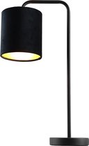 Olucia Kristin - Moderne Tafellamp - Metaal/Stof - Goud;Zwart