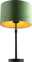 Olucia Kristianne - Moderne Tafellamp - Metaal/Stof - Goud;Groen