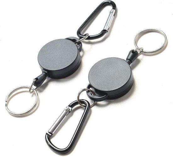 Intrekbare sleutelhanger - intrekbare badgehaspel | Gemakkelijk aan te