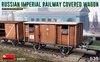 1:35 MiniArt 39002 Russian imperial railway covered wagon WWI Plastic Modelbouwpakket