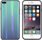 BackCover Aurora Glass - Telefoonhoesje - Hoesje voor Apple iPhone 8 Plus/7 Plus - Blauw