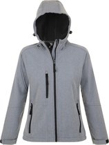 SOLS Dames/dames Replay Hooded Soft Shell Jacket (ademend, winddicht en waterbestendig) (Grijze Mergel)