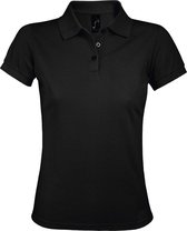 SOLS Dames/dames Prime Pique Polo Shirt (Zwart)