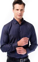 Heren Overhemd Regular Fit Adam Donkergrijs - 42