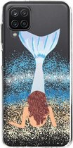 Casetastic Samsung Galaxy A12 (2021) Hoesje - Softcover Hoesje met Design - Mermaid Brunette Print