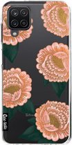 Casetastic Samsung Galaxy A12 (2021) Hoesje - Softcover Hoesje met Design - Winterly Flowers Print