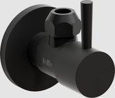 Clou InBe design hoekstopkraan type 1 rond mat zwart