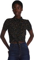 Pussy Deluxe Blouse -XS- Celestial Stars Zwart